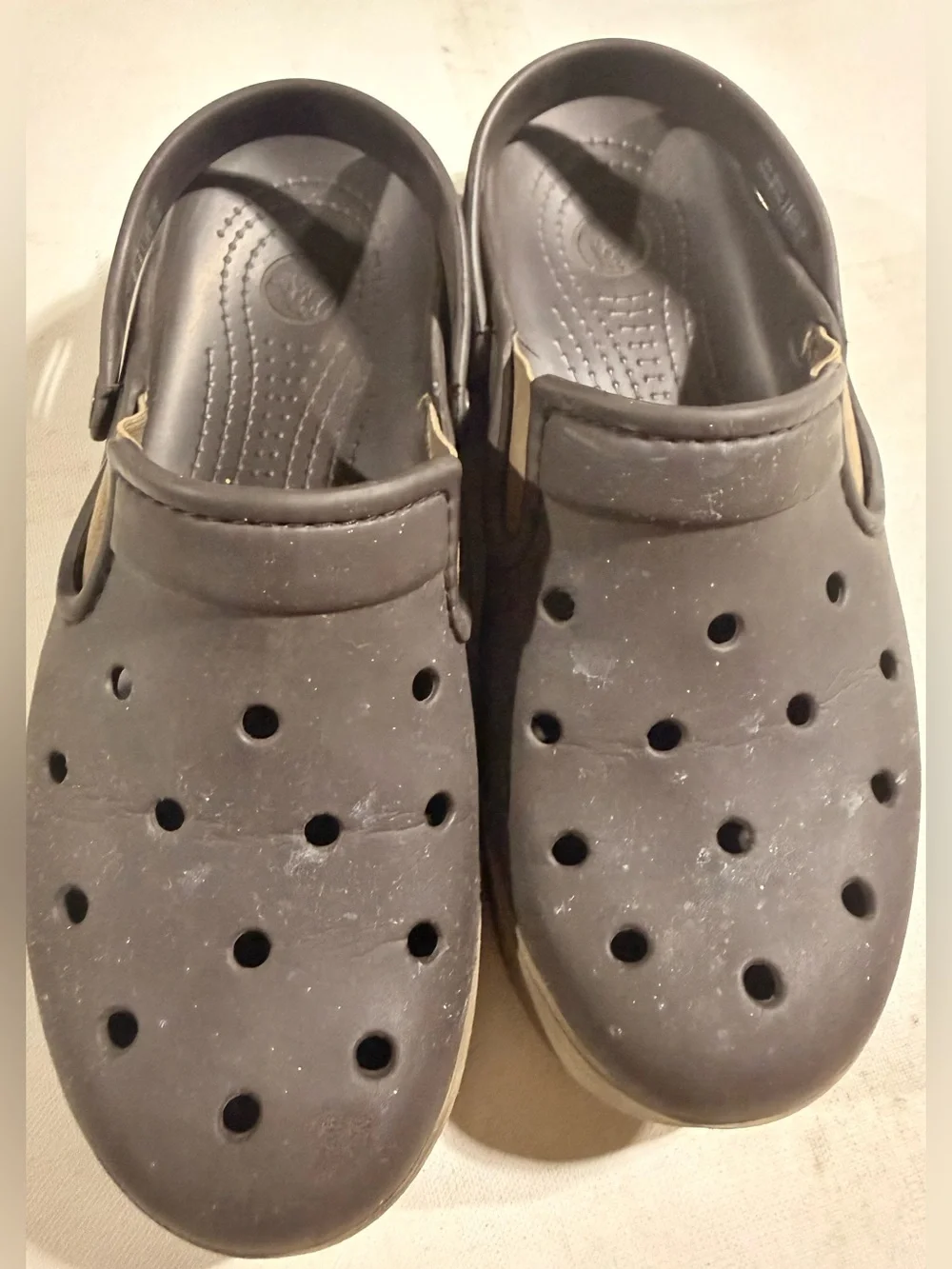 CROCS Light Gray Slip-Resistant Foam Clog Sole